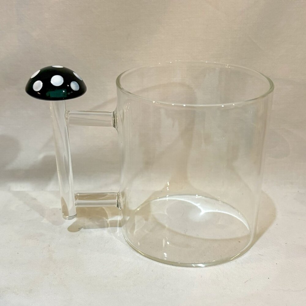 Core Home Magical Woodland Green Mushroom 13 oz Durable Glass Coffee Tea Mug